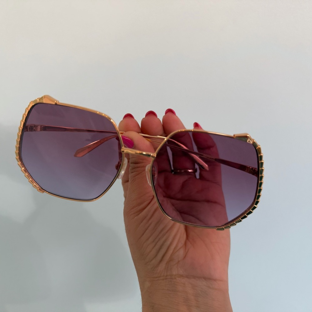 Bulgari Luxurious Gold and Purple Sunglasses - Picture 7 of 8